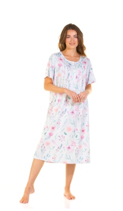 La Marquise Watercolors Cotton Rich Short Sleeve Nightdress